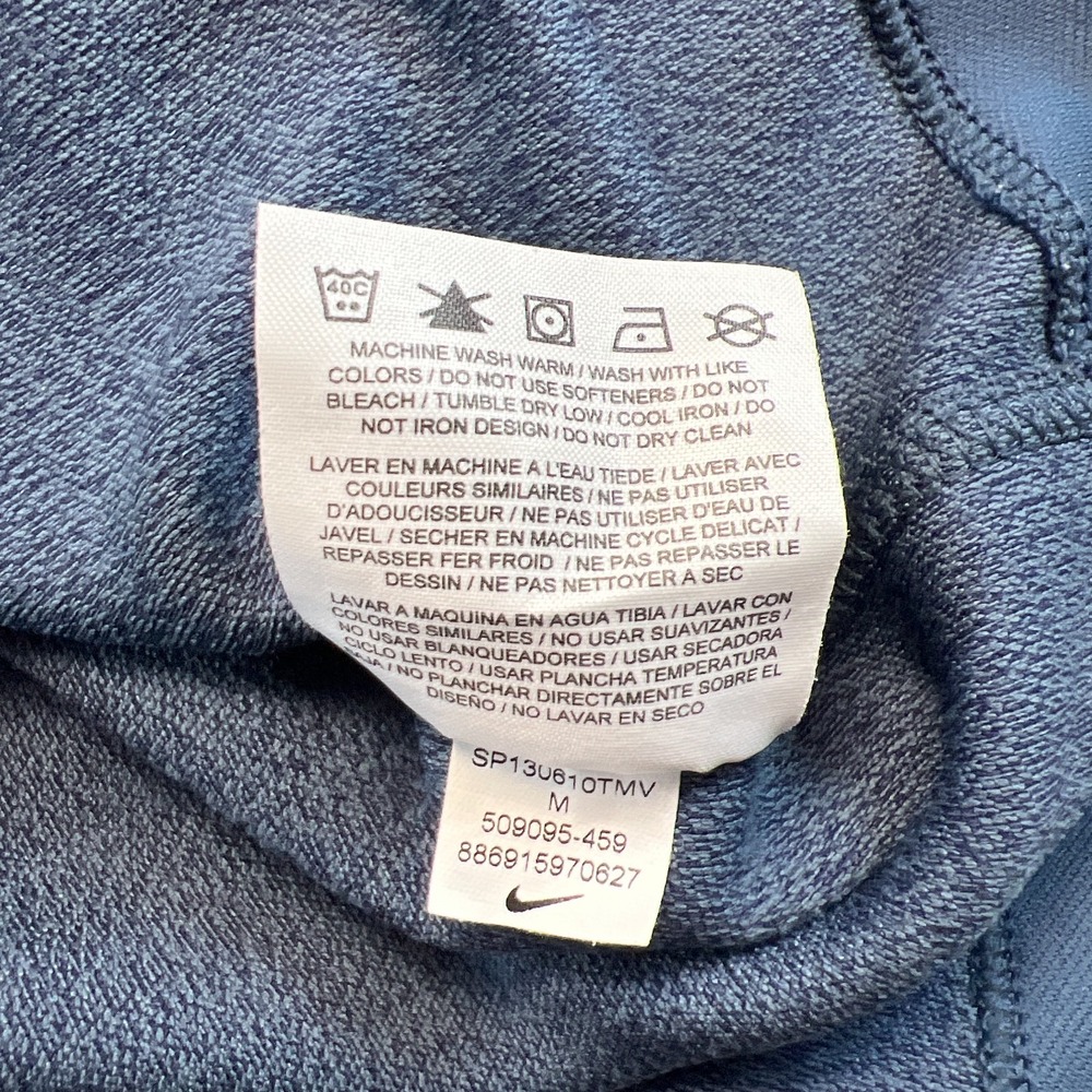 Nike Golf Tour Performance Dri Fit Shirt Mens M Heathered Blue 1/2 Zip Pullover - Picture 9 of 9